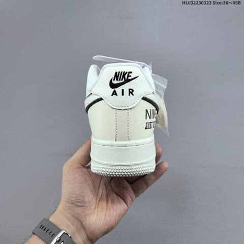 Nike Air Force 1 07 LV8 CS5288-082 Off White Black EU 36-45 Sneaker - Unisex (BS-61160)