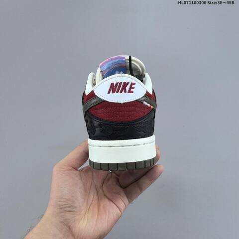 Nike SB Dunk Low CNY Pegasus Pack Black Burgundy Dark Olive Sail EU 36-45 Skate Shoe - Unisex (BS-61462)