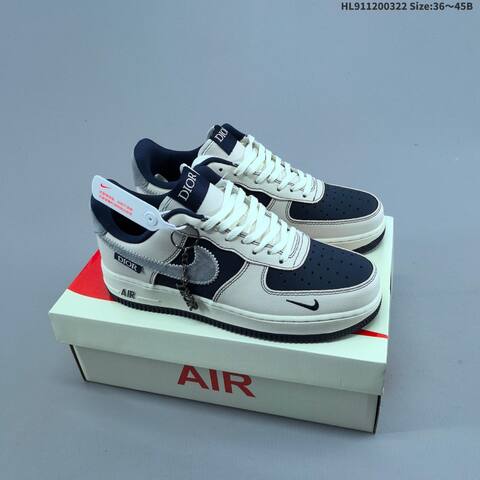 Nike Air Force 1 07 Sail Navy Blue Grey EU 36-45 Sneaker - Unisex (BS-61182)