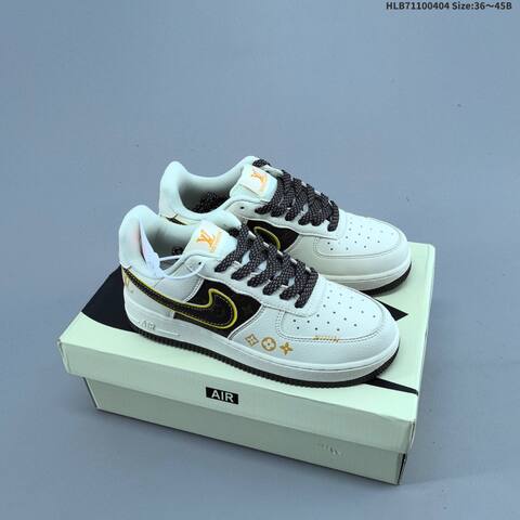 Nike Air Force 1 07 Low Off White Blue Silver EU 36-45 Sneaker - Unisex (BS-60944)