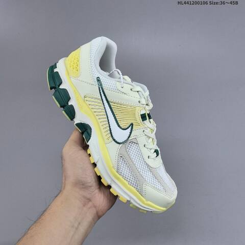 Nike Zoom Vomero 5 White Pale Yellow Dark Green EU 36-45 Running Shoe - Unisex (BS-62189)