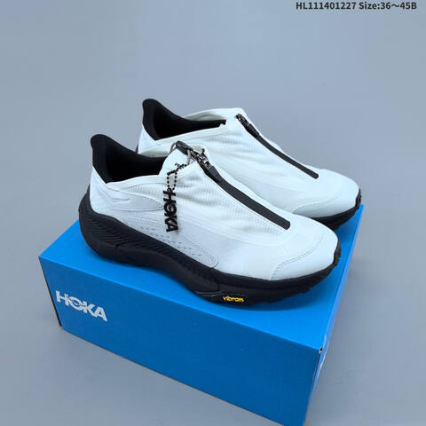 HOKA ONE ONE Project Transport Black White Neon Yellow EU 36-45 Trail Shoe Trail Running Sneakers - Unisex (BS-69418)