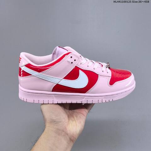 Nike Dunk Low Light Pink Red White EU 36-45 Skate Shoe - Unisex (BS-61766)