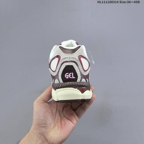 ASICS GEL-NYC 1203A788-100 Cream Burgundy Grey Brown EU 36-45 Running Shoe Running Sneakers - Unisex (BS-68995)