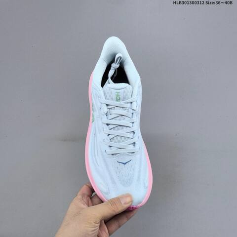 HOKA ONE ONE Clifton 10 Light Blue Pink Green EU 36-40 Running Shoe Running Sneakers - Unisex (BS-69382)