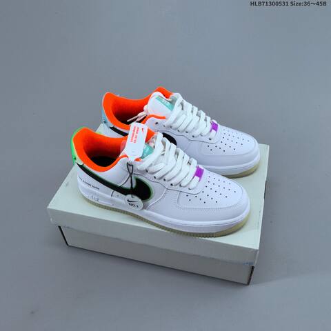 Nike Air Force 1 07 White Black Green Orange Purple Beige Brown EU 36-45 Sneaker - Unisex (BS-60047)