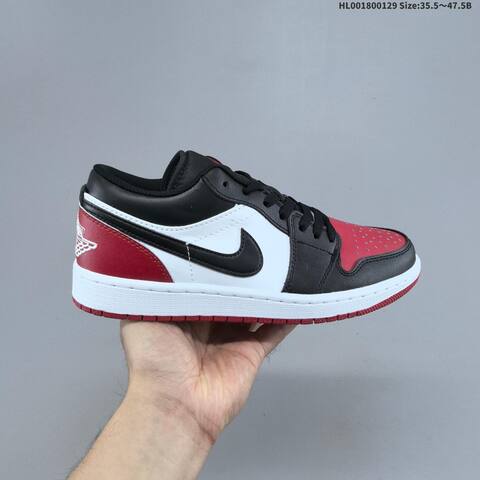 Air Jordan 1 Low Bred Toe AIR JORDAN 1 Aj1 Lifestyle (BS-66773)