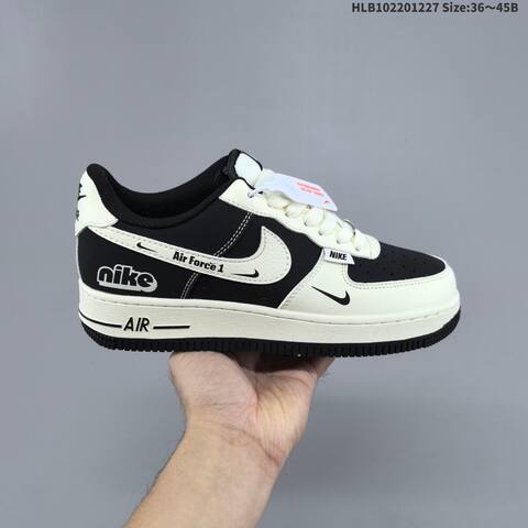 Nike Air Force 1 07 LV8 Black White Gray EU 36-45 Sneaker - Unisex (BS-62393)