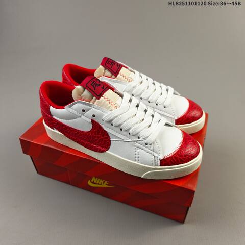 Nike Blazer Low 77 Jumbo White Red Sail EU 36-45 Skate Shoe - Unisex (BS-63381)