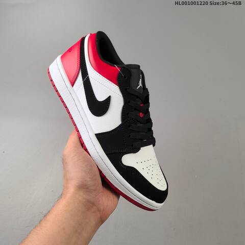 Air Jordan 1 Low Black Toe AIR JORDAN 1 Aj1 Lifestyle (BS-67345)