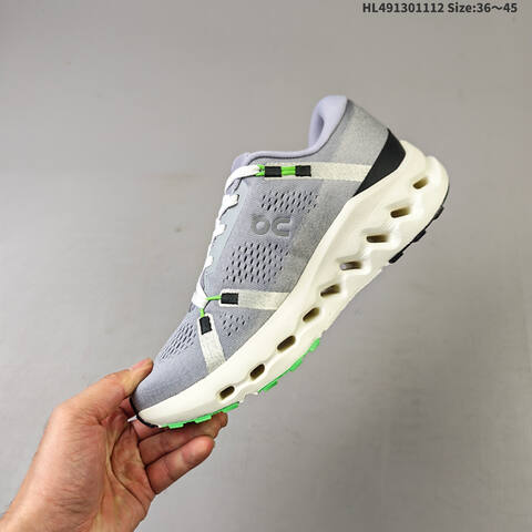 On Cloudsurfer 2 Grey White Neon Green EU 36-45 Running Shoe Running Sneakers - Unisex (BS-69823)