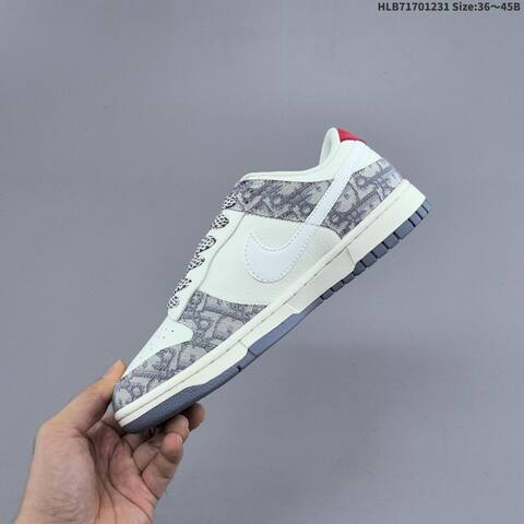 Nike Dunk Low White Grey Black EU 36-45 Skate Shoe - Unisex (BS-62287)