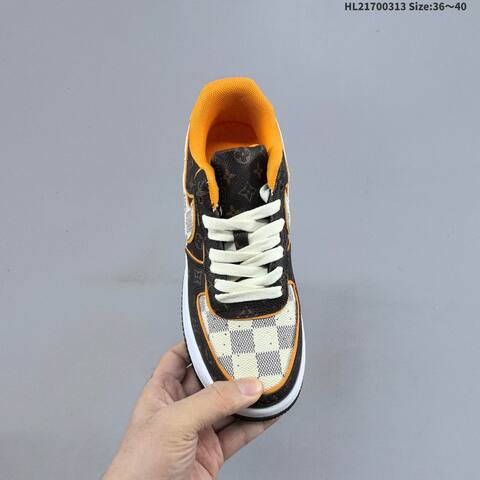 Nike Air Force 1 07 Low Brown White Orange Black EU 36-40 Sneaker - Unisex (BS-61329)