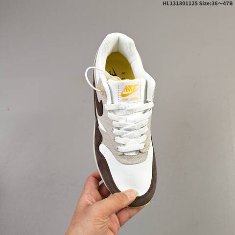 Nike Air Max 1 White Beige Brown Yellow EU 36-47 Sneaker - Unisex (BS-63089)