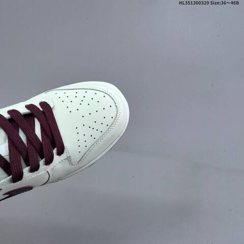Nike Dunk Low Sail Dark Burgundy White EU 36-46 Skate Shoe - Unisex (BS-61045)