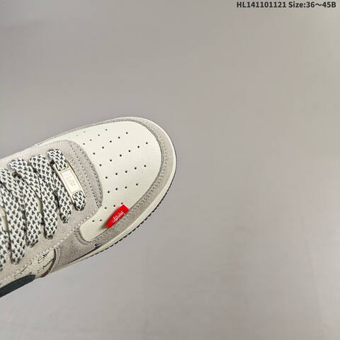 Nike Air Force 1 07 Low Light Grey Dark Green Red White EU 36-45 Sneaker - Unisex (BS-63315)