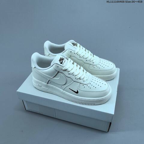 Nike Air Force 1 07 HF1058-133 Off White Black EU 36-45 Sneaker - Unisex (BS-60897)