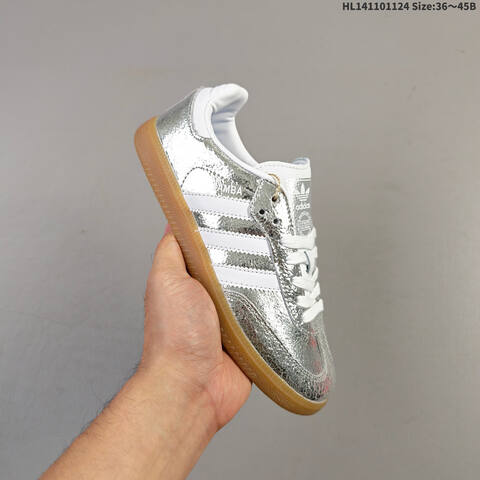 Adidas Samba Vegan OG SPD JR0035 Cream White Rose Gold Silver EU 36-45 Skate Shoe - Unisex (BS-65479)