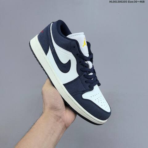 Air Jordan 1 Low Obsidian Suede AIR JORDAN 1 Aj1 Lifestyle (BS-66692)