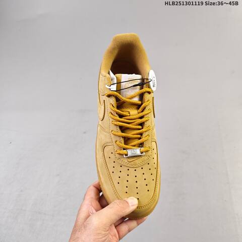 Nike Air Force 1 07 Supreme Wheat Tan Gold Brown EU 36-45 Sneaker - Unisex (BS-63447)