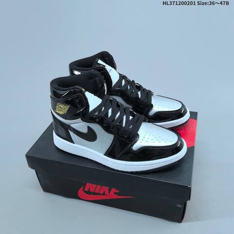 Nike Air Jordan 1 Retro High OG Black White AIR JORDAN 555088-063 Lifestyle (BS-66737)
