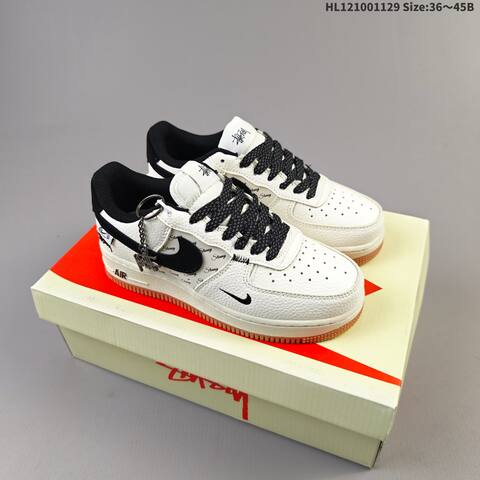 Nike Air Force 1 07 Off White Grey Black EU 36-45 Sneaker - Unisex (BS-62957)