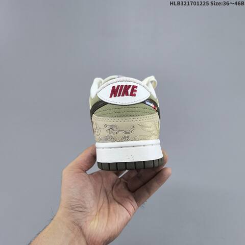Nike Dunk Low CNY White Beige Olive Green Brown EU 36-46 Skate Shoe - Unisex (BS-62463)