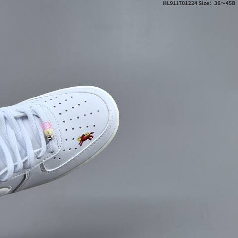 Nike Air Force 1 07 Low White Sail Red Multicolor EU 36-45 Sneaker - Unisex (BS-62495)