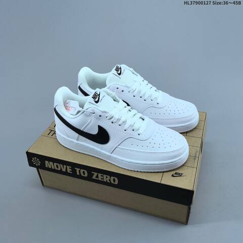 Nike Court Vision Low Black White White Blue Yellow EU 36-45 Skate Shoe - Unisex (BS-61731)