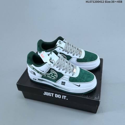 Nike Air Force 1 07 Black White Olive Green EU 36-45 Sneaker - Unisex (BS-60799)