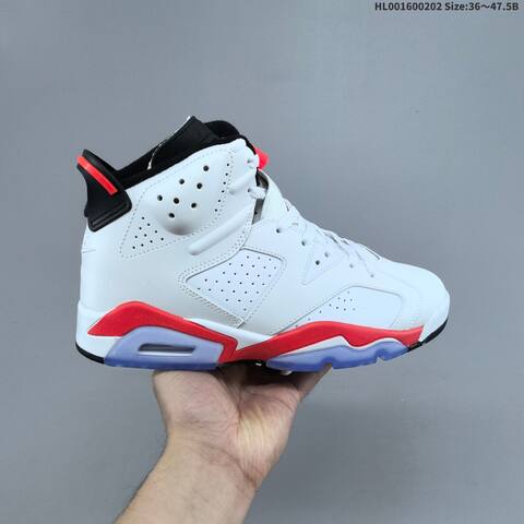 Air Jordan 6 Retro Infrared White AIR JORDAN 6 Aj6 Lifestyle (BS-66725)