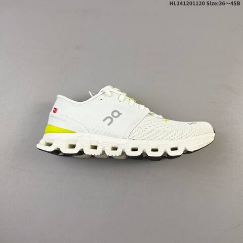 On Cloud X 4 Off White Neon Yellow EU 36-45 Running Shoe Running Sneakers - Unisex (BS-69798)