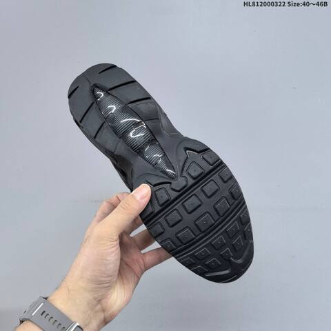 Nike Air Max 95 Triple Black EU 40-46 Running Shoe - Men's (BS-61184)