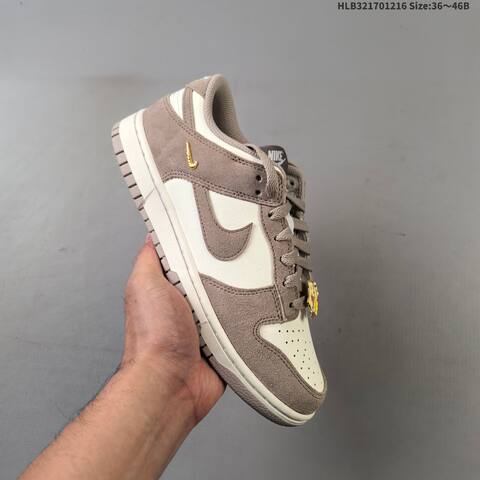 Nike Dunk Low Taupe White Sail Gold EU 36-46 Skate Shoe - Unisex (BS-62642)