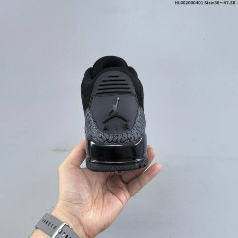 Air Jordan 3 Retro Black Cat Replica AIR JORDAN 3 Aj3 Lifestyle (BS-66368)