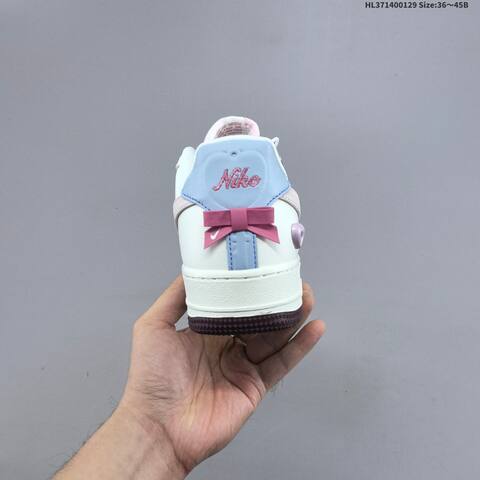 Nike Air Force 1 Low Off White Light Pink Light Blue Dark Brown EU 36-45 Sneaker - Unisex (BS-61669)