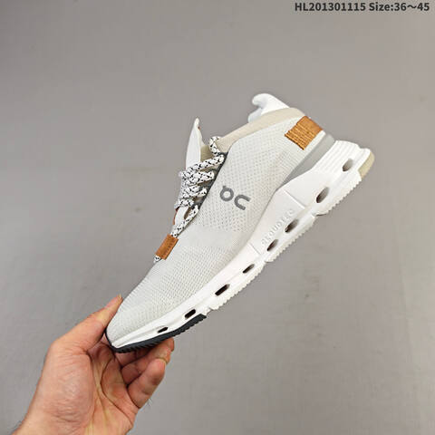 On Cloudnova White Tan Black EU 36-45 Running Shoe Running Sneakers - Unisex (BS-69815)