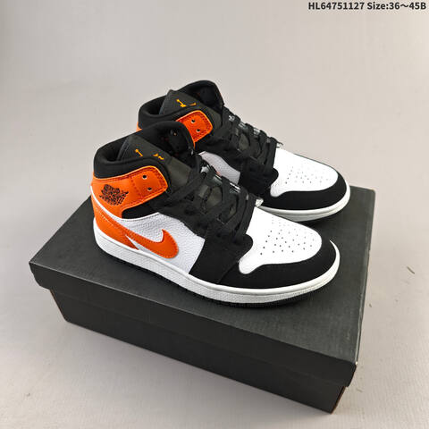 NIKE Air Jordan 1 Retro Mid AIR JORDAN 554724-174 36 36 5 37 5 38 38 5 3 Lifestyle - Women's (BS-67661)