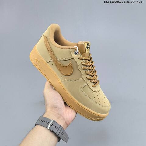 Nike Air Force 1 Low Wheat Tan Brown Gum EU 36-46 Sneaker - Unisex (BS-59973)