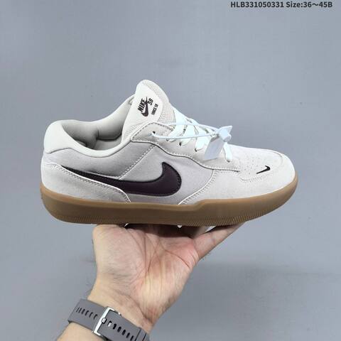 Nike SB Force 58 Khaki Brown White Red EU 36-45 Skate Shoe - Unisex (BS-61021)