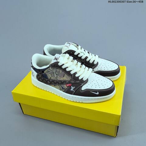 Louis Vuitton x Travis Scott x Air Jordan 1 Low Louis VuittonLV x AIR JORDAN AJ1 Lifestyle (BS-66606)