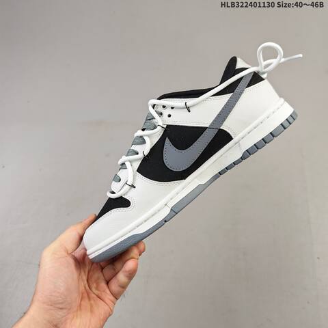Nike SB Dunk Low Pro Black White Grey Red EU 40-46 Skate Shoe - Men's (BS-62950)