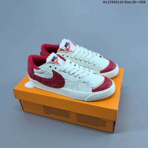 Nike Blazer Low 77 Jumbo Sail Red Black White EU 36-45 Skate Shoe - Unisex (BS-62093)