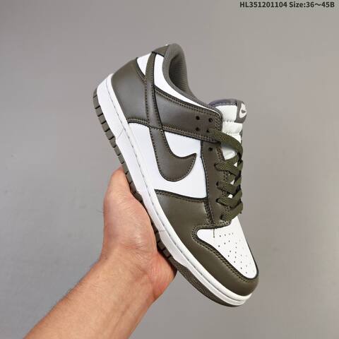 Nike Dunk Low White Olive Brown EU 36-45 Skate Shoe - Unisex (BS-63889)