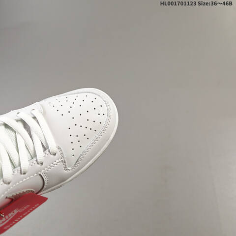 Nike Supreme x Nike SB Dunk Low Pro White Red Silver EU 36-46 Skate Shoe - Unisex (BS-63230)