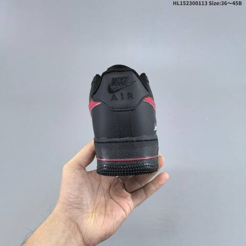 Nike Air Force 1 Low 07 Black White Red EU 36-45 Sneaker - Unisex (BS-62013)