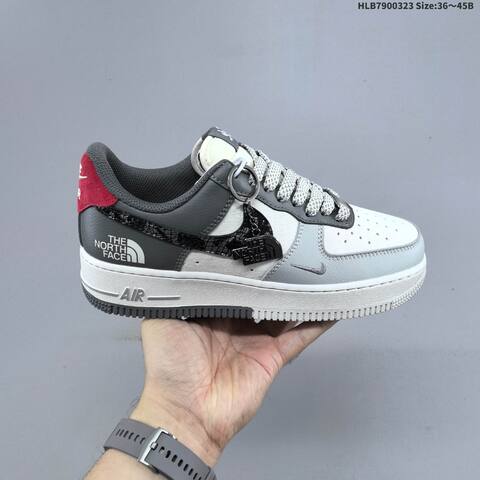 Nike Air Force 1 07 Low Off White Grey Red Black EU 36-45 Sneaker - Unisex (BS-61174)
