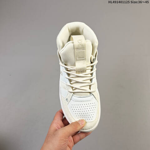 On Running THE ROGER CLUBHOUSE Mid HL491401125 Cream White Off White EU 36-45 Sneaker Casual Sneakers - Unisex (BS-69764)