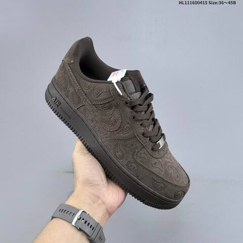 Nike Air Force 1 07 IU2363-200 Dark Brown EU 36-45 Skate Shoe - Unisex (BS-60711)