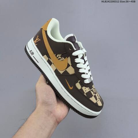Nike Air Force 1 07 Low Brown Beige White Black EU 36-45 Sneaker - Unisex (BS-61356)